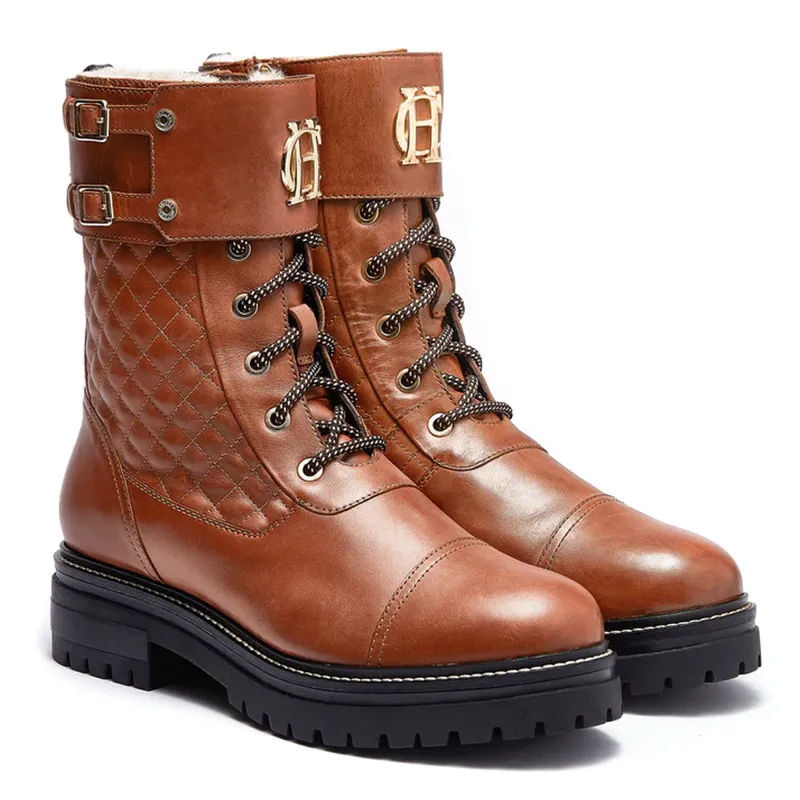 Holland Cooper Camden Biker Boot - Tan